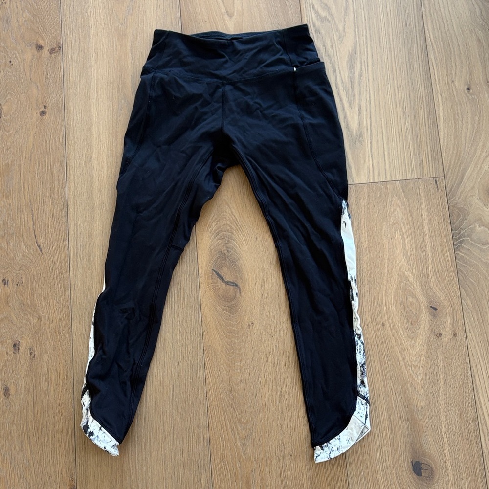 CALIA by Carrie Underwood Black Leggings with White Accents